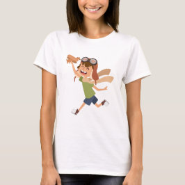 Flygplans tema söt design t shirt