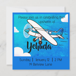 Flygplans upsherin-inbjudan inbjudningar
