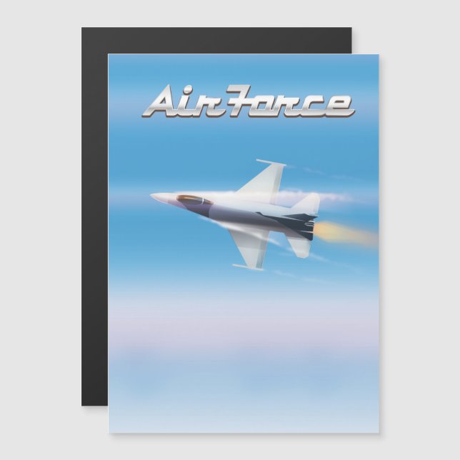 Flygplansaffisch för flygvapnet (Fram/baksida)