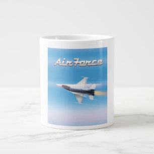 Flygplansaffisch för flygvapnet jumbo mugg
