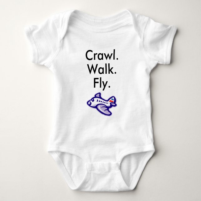 Flygplansbaby-bodysuit T Shirt (Framsida)