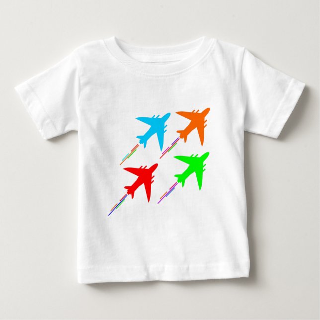 Flygplansbildning i jet t shirt (Framsida)