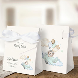 Flygplansbjörn Baby Shower-festlåda Presentaskar
