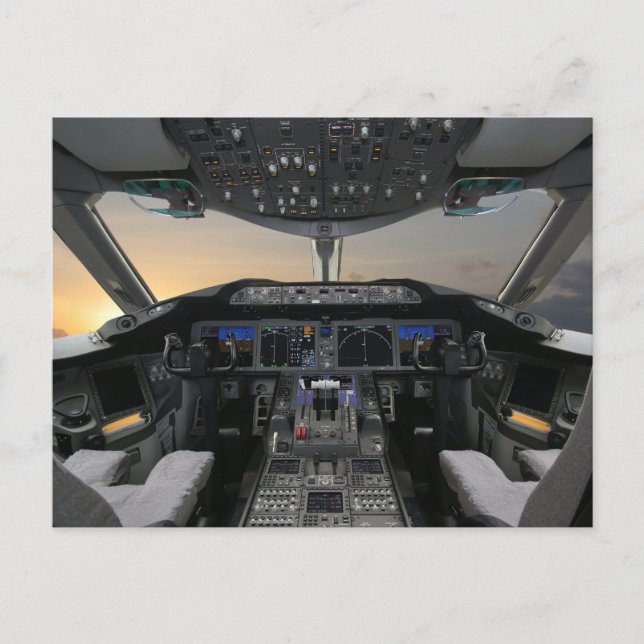 Flygplanscockpit Vykort (Framsida)