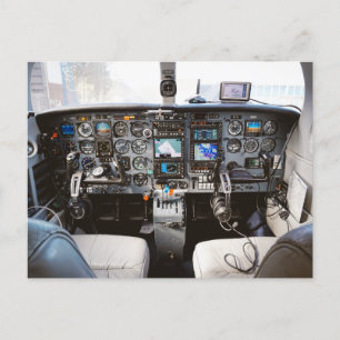 Flygplanscockpit Vykort
