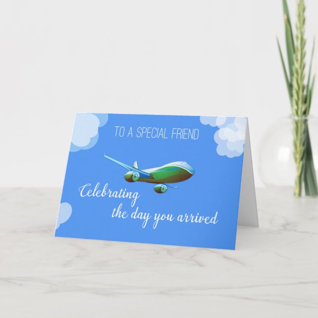 Flygplansdag för fredag med Grönt Airpla Kort (Framsida)
