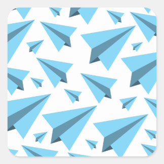 Flygplansfestkollektion! Fyrkantigt Klistermärke