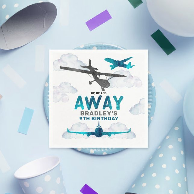 Flygplansflyg, alla Födelsedagsfester i åldern Pappersservett (Skapare uppladdad)