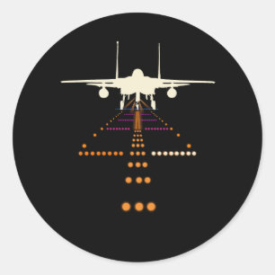 Flygplansflygare Pilot Flygplansflygplats Coo Runt Klistermärke