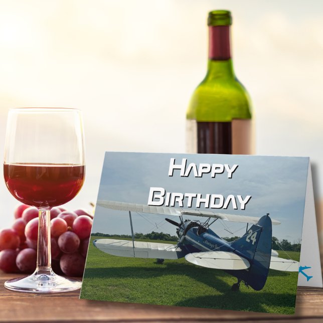 Flygplansfoto, Coola Aviation Pilot Birthday Kort (Skapare uppladdad)