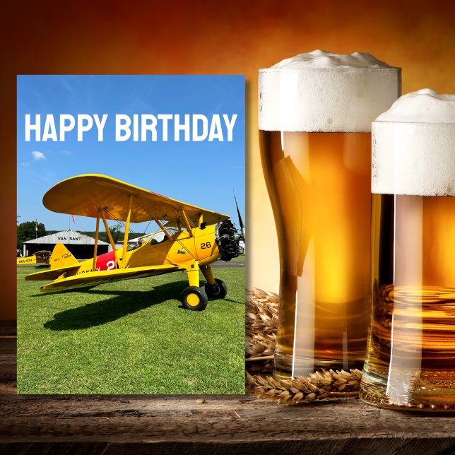 Flygplansfoto, Coola Aviation Pilot Birthday Kort (Skapare uppladdad)