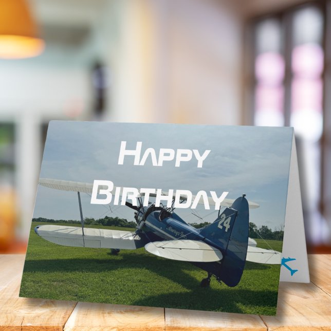 Flygplansfoto, Coola Aviation Pilot Birthday Kort (Skapare uppladdad)