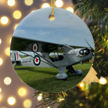 Flygplansfoto i julpersonlig keramik