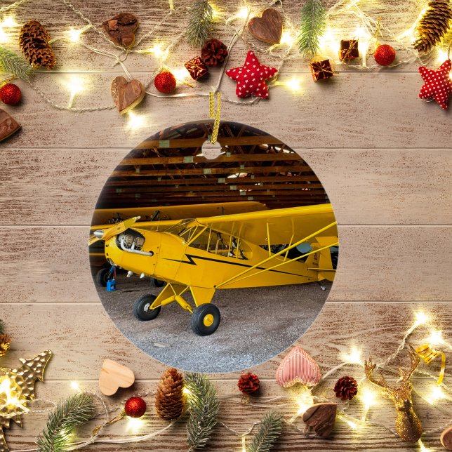 Flygplansfoto i julpersonlig keramik julgransprydnad keramik (Skapare uppladdad)