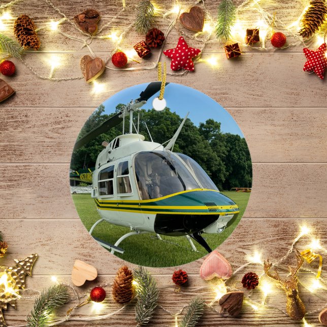 Flygplansfoto i julpersonlig keramik julgransprydnad keramik (Skapare uppladdad)