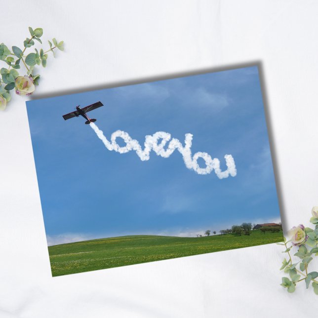 Flygplansfoto, Kärlek dig,Luftfödelsedag Vykort (Skapare uppladdad)
