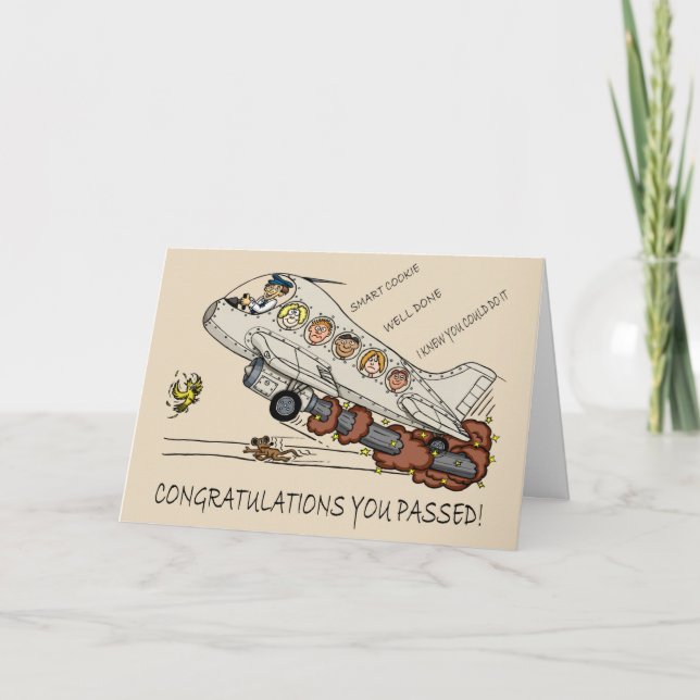 Flygplanskort för flygande Tecknad Kort (Framsida)