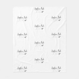 Flygplansläge med hjärta i svart fleecefilt