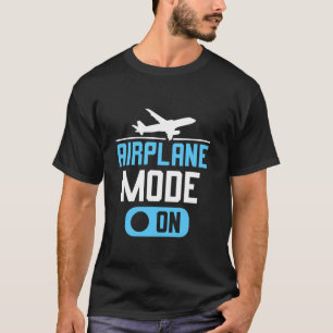 Flygplansläge på Aviator Aviation Pilot Long SLEev T Shirt