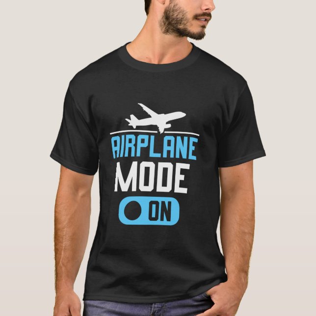 Flygplansläge på Aviator Aviation Pilot Long SLEev T Shirt (Framsida)