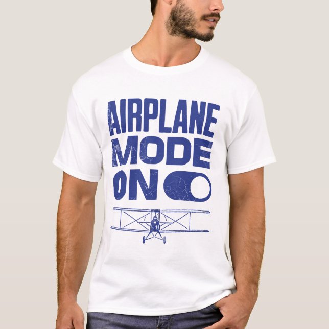Flygplansläge på - Pilotgåvor - Flygplan T Shirt (Framsida)