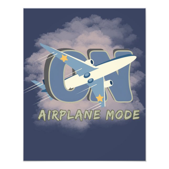 Flygplansläge PÅ – Resväggkonst Fototryck (Framsidan)
