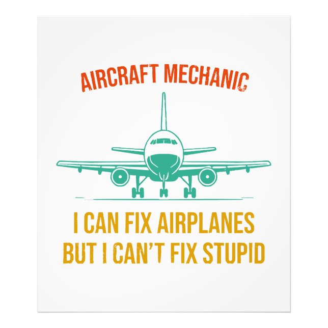 Flygplansmekaniker kan fixa flygplan, men jag kan  fototryck (Framsidan)