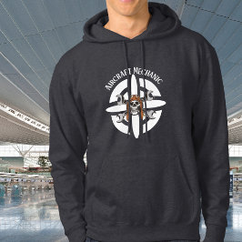 Flygplansmekaniker, Skalle Pilot, Enkel Luftfart Hoodie