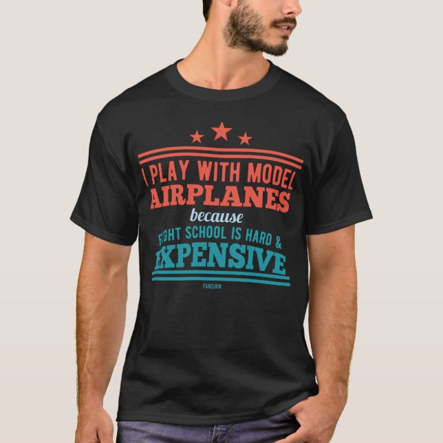 Flygplansmodellflygplan T Shirt (Framsida)