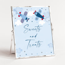 Flygplansmoln - födelsedagstag - skylt