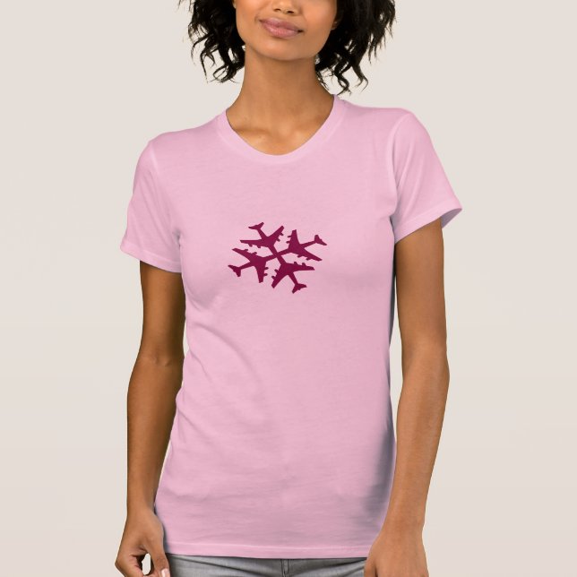 FlygplanSnowflake T Shirt (Framsida)