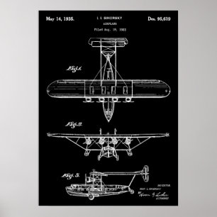 Flygplanspatent Poster