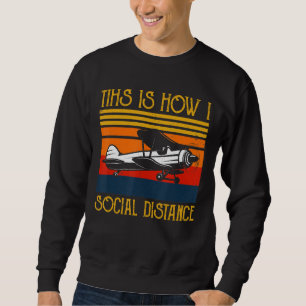 Flygplanspilot är så här Social Lång Ärmad Tröja