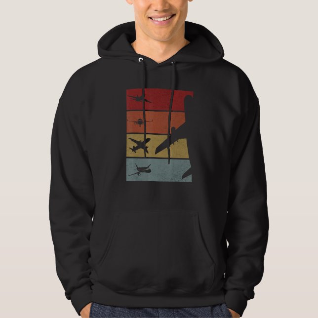 Flygplanspilot Flygplan Manar Hoodie (Framsida)