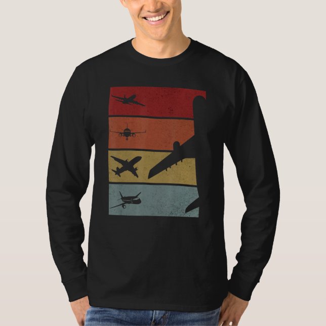 Flygplanspilot Flygplan Manar T Shirt (Framsida)