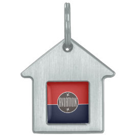 Flygplanspilot för funky Flygplan ID-bricka Husdjur