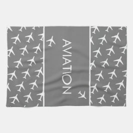 Flygplanspilot Funky White Flygplan Kökshandduk