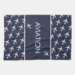 Flygplanspilot Funky White Flygplan Kökshandduk