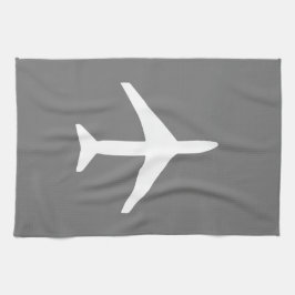 Flygplanspilot funky White Flygplan som flyger Kökshandduk