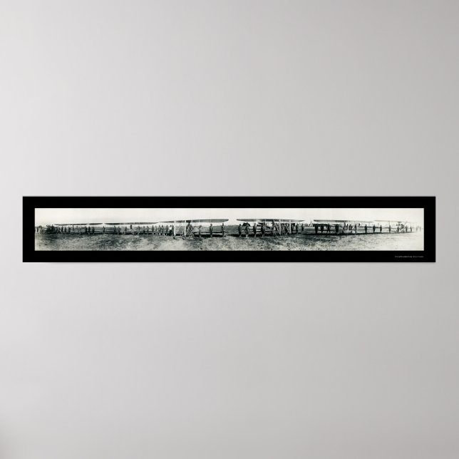 Flygplanspiloter WWI Photo 1913 Poster (Framsidan)