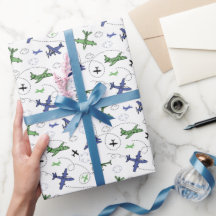 Flygplanspresentpapper, presentpapper med flygplan