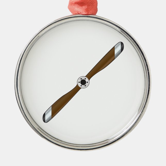 Flygplanspropeller Julgransprydnad Metall (Framsidan)