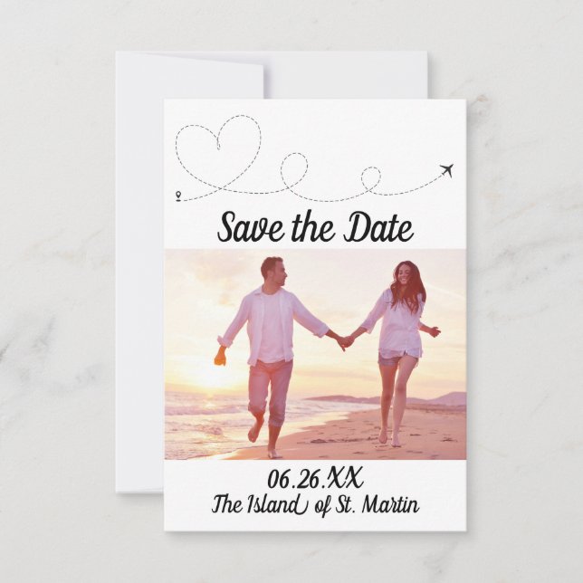 Flygplansresor - 3 x 5 Spara datuminbjudan Inbjudningar (Framsida)