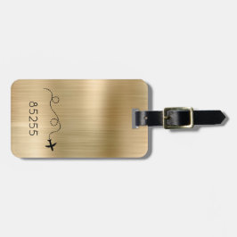 Flygplansresor ZIP-kod för Äventyr-flygplansmetall Bagagebricka