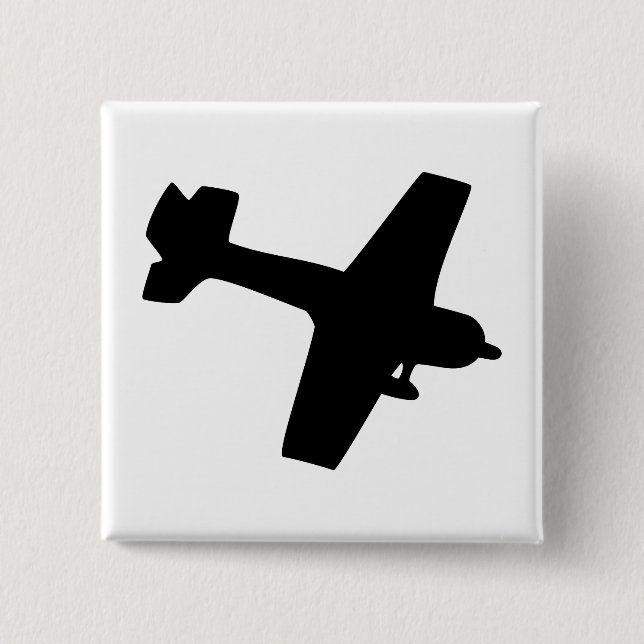 Flygplanssilhuett Knapp (Framsida)