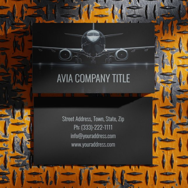 Flygplanstillverkning och utformning av solida sva visitkort (Perfect for business)