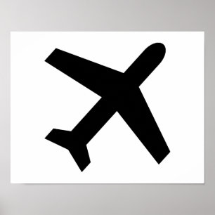 Flygplansymbol Poster