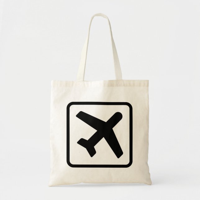 Flygplansymbolsluft reser tote bags tygkasse (Framsidan)