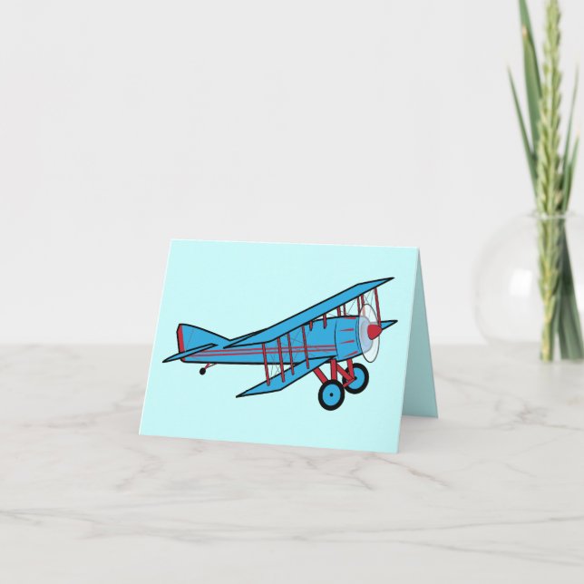 Flygplantack för gåvan tack kort (Framsida)