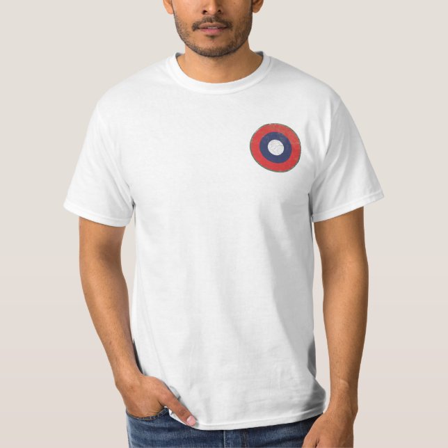 FLYGPLANTECKNING FÖR US WWI EDDIE RICKENBACKER TEE (Framsida)